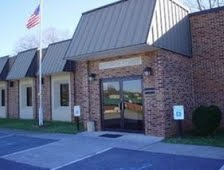 Front Entrance to the Unity No. 146 Masonic Lodge in Front Royal, Virginia.