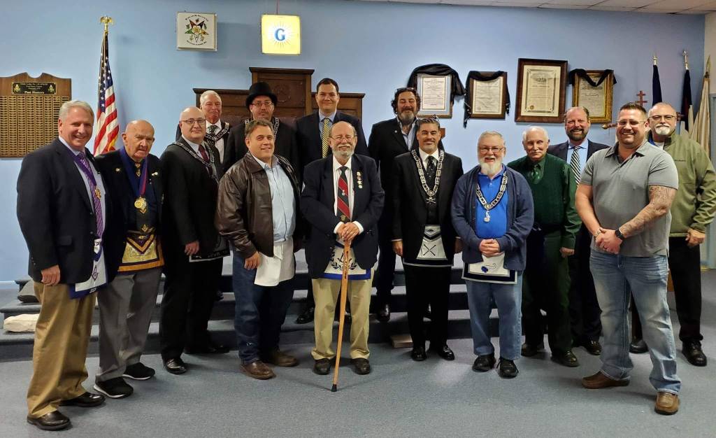 Jacob Patrick Witzen Master Mason Raising Group Photo at Unity Masonic Lodge on November 16, 2022