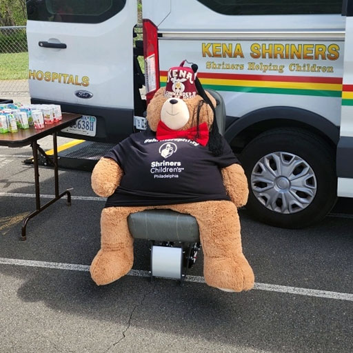 Kena Shriners Teddy Bear setup at the All Children Matter Jubilee on April 15, 2023