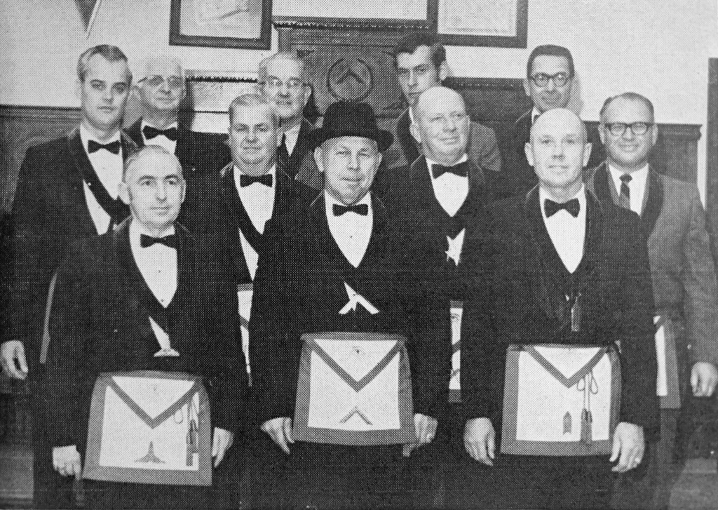 December 5, 1970 Present Officers - Left to right, front row, S. Moody Laing, Carroll W. Seal and Bob M. Priode; second row, C. Warren Turner, Joe F. Turner, Virgil G. Moon, Darryl E. Winham; third row, James W. Burn, Edwin H. Stewart, Harry E. Reed, Jr., and James M. Coverstone, Jr.