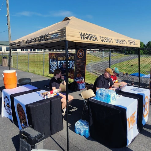 Warren County Sheriff's Office booth at the 3rd Annual Youth Football Camp on June 10, 2023