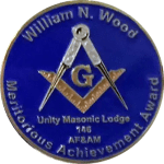 William N. Wood Meritorious Achievement Award Unity Masonic Lodge 146 AF&AM