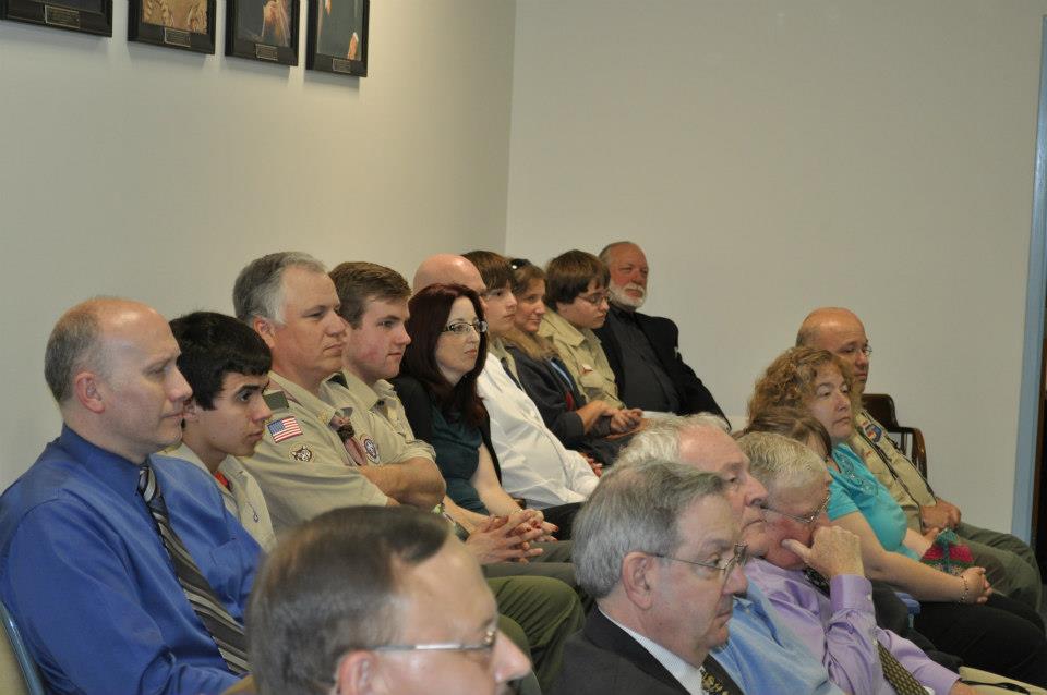 Scouts and their parents.