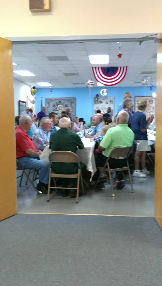 Guests at Bill Woods 90th Birthday celebration