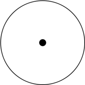 Circumpunct - A dot within a circle.