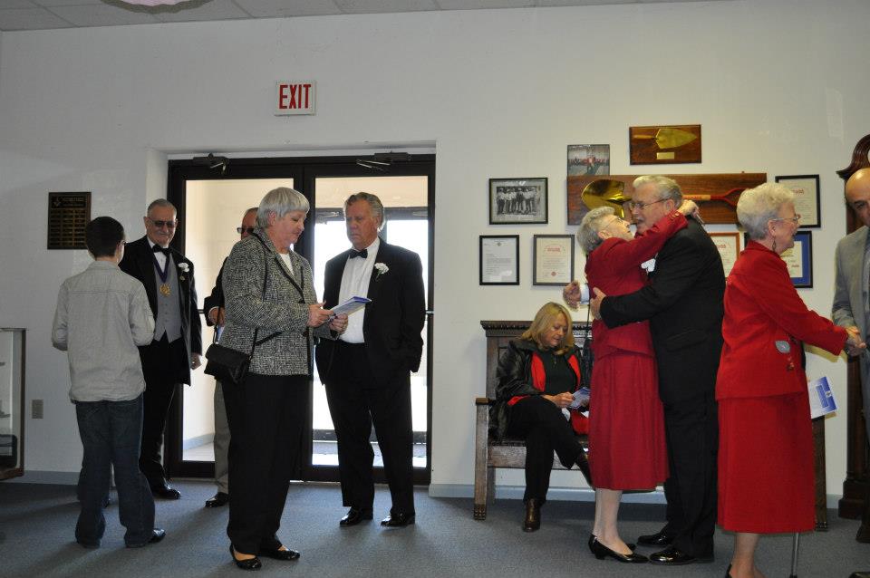 Gathering for the ceremony with Brenda Dowden Mercer
