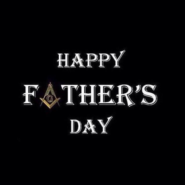 Happy Father's Day with a freemasonry symbol.