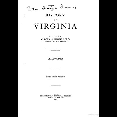 History of Virginia, Volume&nbsp;5