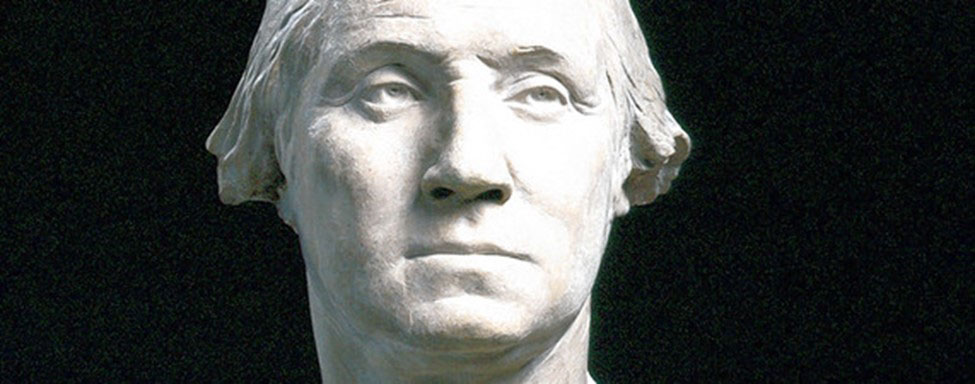 Jean-Antoine Houdon's bust of George Washington, on display at Mount Vernon