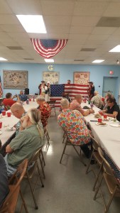 Brother Charlie Davis, Brother Rich Radi, Brother Tim
Dahlman and Irene Merten putting on the folding of the United States Flag program.