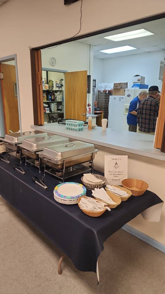 Preparing breakfast in the kitchen.