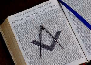 Freemasonry Square and Compass on Holy Bible