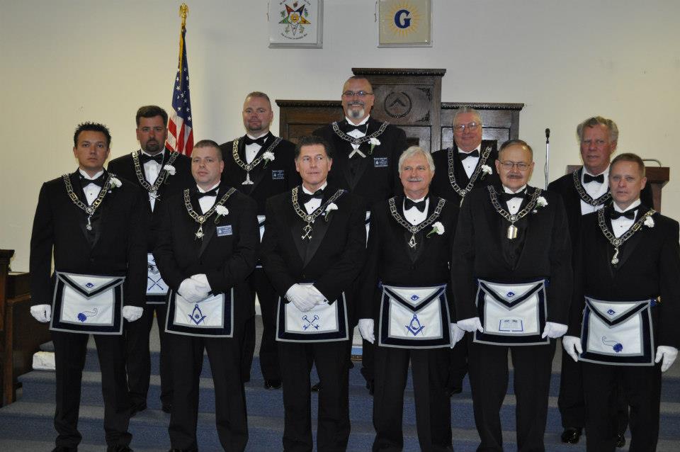 The 2013 officers of the Unity Lodge 146.