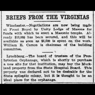 $10,000 Secured To Build Masonic&nbsp;Temple