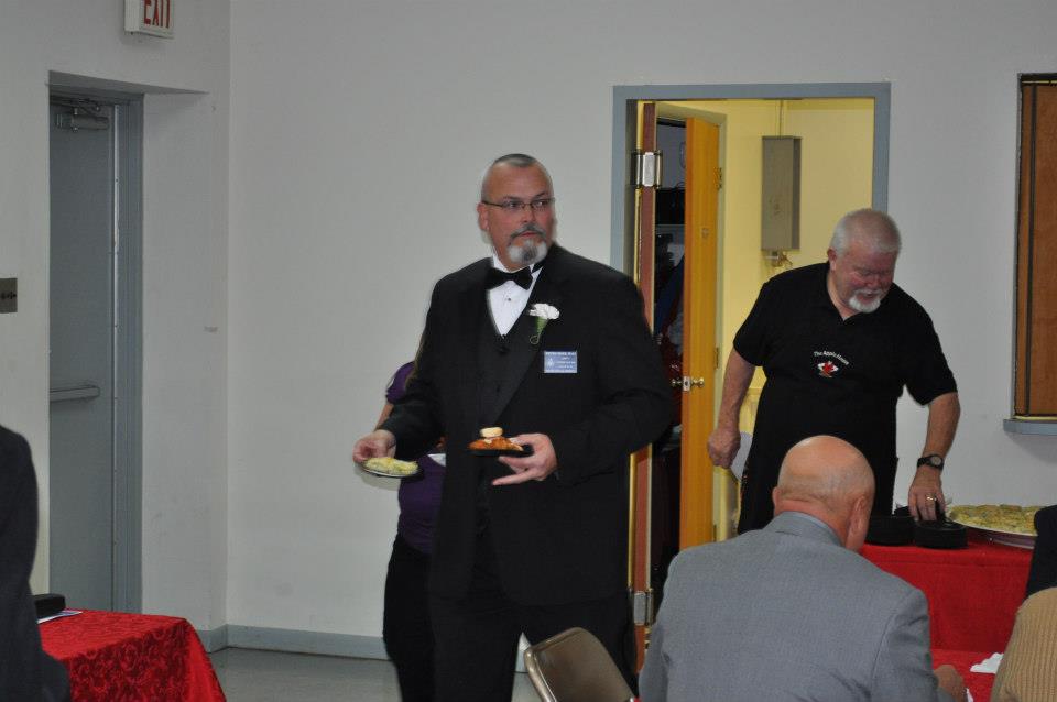 Worshipful Master Dnnis Haas. with George McIntyre