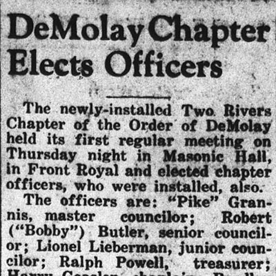 DeMolay Chapter Elects&nbsp;Officers