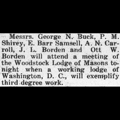 Attending Woodstock Lodge&nbsp;Masons