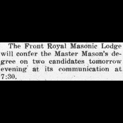 Master Mason’s Degree
