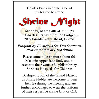 Shriners night at CFS&nbsp;#74