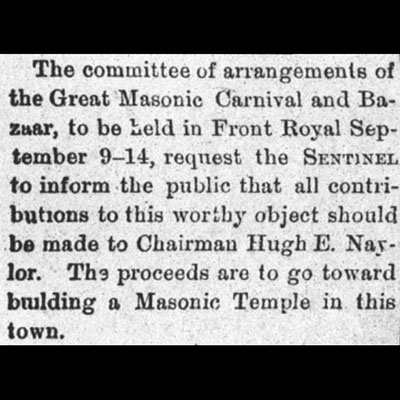 The Great Masonic Carnival and&nbsp;Bazaar