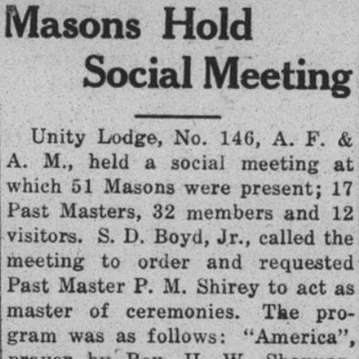 Masons Hold Social&nbsp;Meeting