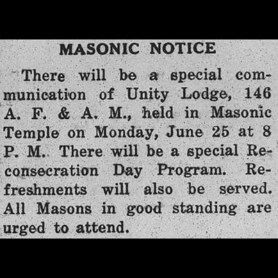 Reconsecration Day Program