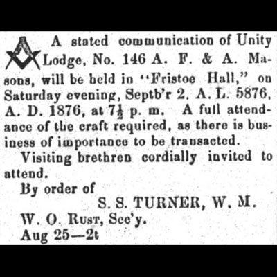 Fristoe Hall Stated&nbsp;Communication